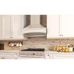 ZLINE 30 in. Designer Wooden Wall Mount Range Hood in White, 321TT-30 - Smart Kitchen Lab