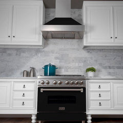 ZLINE 30 in. Ducted DuraSnow® Stainless Steel Range Hood with Black Matte Shell, 8654BLM-30 - Smart Kitchen Lab