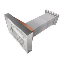 ZLINE 30 in. Ducted DuraSnow® Stainless Steel Range Hood with Hand-Hammered Copper Shell, 8654HH-30 - Smart Kitchen Lab