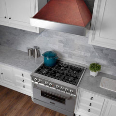 ZLINE 30 in. Ducted DuraSnow® Stainless Steel Range Hood with Hand-Hammered Copper Shell, 8654HH-30 - Smart Kitchen Lab