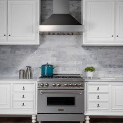 ZLINE 30 in. Ducted DuraSnow® Stainless Steel Range Hood with Oil Rubbed Bronze Shell, 8654ORB-30 - Smart Kitchen Lab