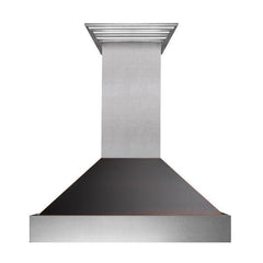 ZLINE 30 in. Ducted DuraSnow® Stainless Steel Range Hood with Oil Rubbed Bronze Shell, 8654ORB-30 - Smart Kitchen Lab