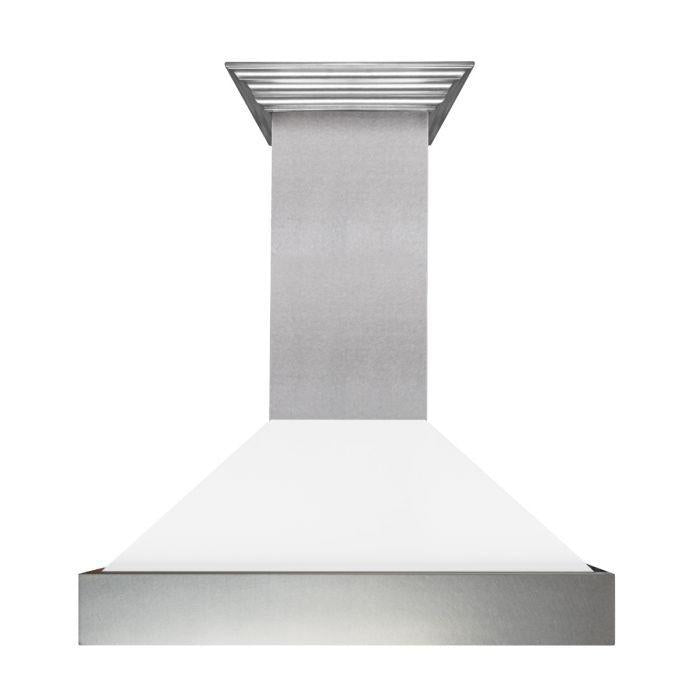 ZLINE 30 in. DuraSnow® Finish Range Hood with White Matte Shell, 8654WM-30 - Smart Kitchen Lab