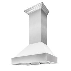 ZLINE 30 in. DuraSnow® Finish Range Hood with White Matte Shell, 8654WM-30 - Smart Kitchen Lab