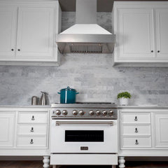 ZLINE 30 in. DuraSnow® Finish Range Hood with White Matte Shell, 8654WM-30 - Smart Kitchen Lab