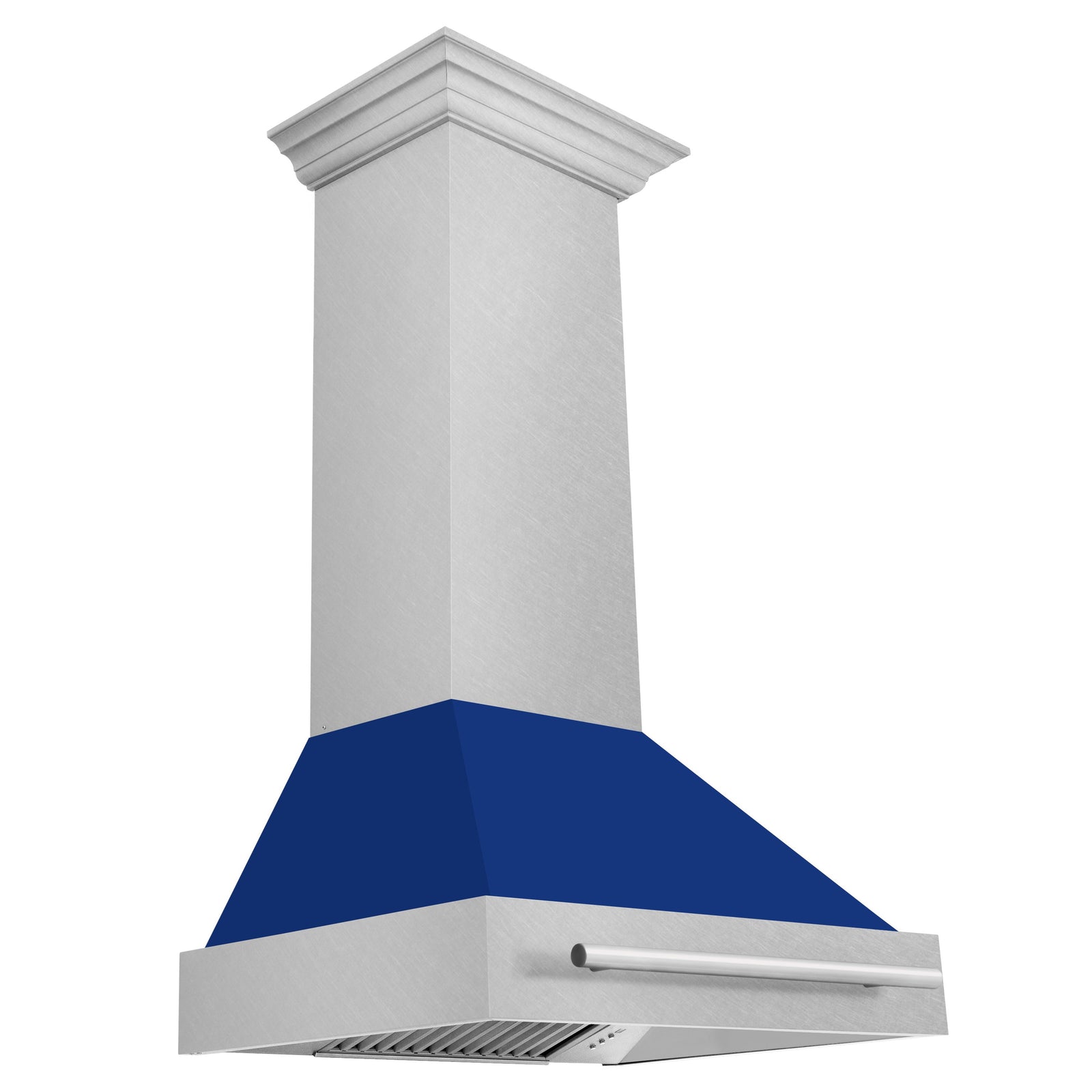 ZLINE 30 In. DuraSnow® Stainless Steel Range Hood with Blue Gloss Shell, 8654SNX-BG-30 - Smart Kitchen Lab