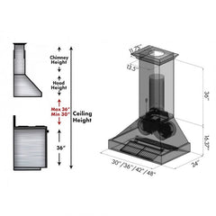 ZLINE 30 in. Hand-Hammered Copper Finish Wall Range Hood, 655-HBXXX-30 - Smart Kitchen Lab