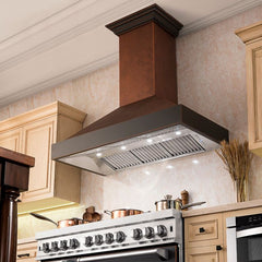 ZLINE 30 in. Hand-Hammered Copper Finish Wall Range Hood, 655-HBXXX-30 - Smart Kitchen Lab