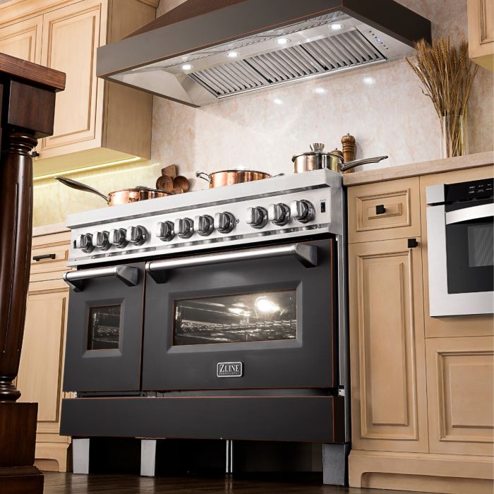 ZLINE 30 in. Hand-Hammered Copper Finish Wall Range Hood, 655-HBXXX-30 - Smart Kitchen Lab