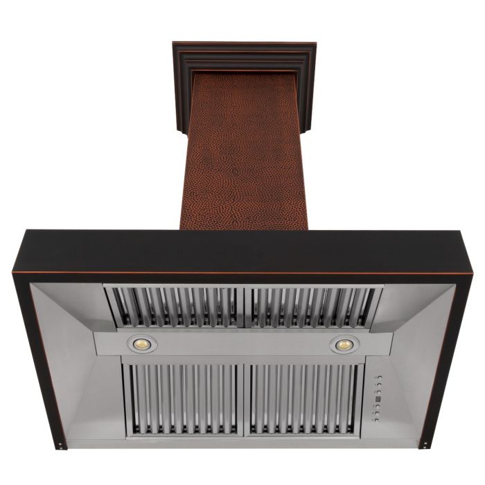 ZLINE 30 in. Hand-Hammered Copper Finish Wall Range Hood, 655-HBXXX-30 - Smart Kitchen Lab