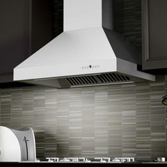 ZLINE 30 in. Professional Convertible Vent Wall Mount Range Hood in Stainless Steel with Crown Molding, 667CRN-30 - Smart Kitchen Lab