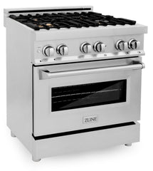 ZLINE 30 in. Professional Gas Burner/Electric Oven Stainless Steel Range with Brass Burners, RA-BR-30 - Smart Kitchen Lab
