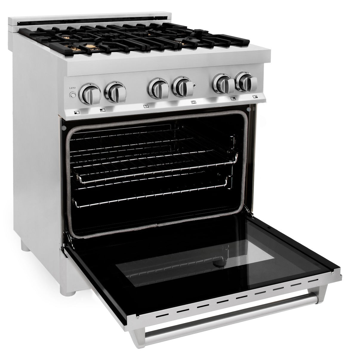 ZLINE 30 in. Professional Gas Burner/Electric Oven Stainless Steel Range with Brass Burners, RA-BR-30 - Smart Kitchen Lab