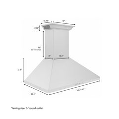 ZLINE 30 in. Wall Mount Range Hood in Stainless Steel with Built-in CrownSound™ Bluetooth Speakers, KF1CRN-BT-30 - Smart Kitchen Lab