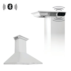 ZLINE 30 in. Wall Mount Range Hood in Stainless Steel with Built-in CrownSound™ Bluetooth Speakers, KF1CRN-BT-30 - Smart Kitchen Lab
