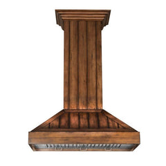 ZLINE 30 in. Wooden Wall Range Hood, Rustic Light, KPLL-30 - Smart Kitchen Lab