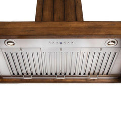 ZLINE 30 in. Wooden Wall Range Hood, Rustic Light, KPLL-30 - Smart Kitchen Lab