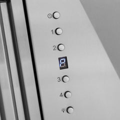 ZLINE 30 Inch Autograph Edition Range Hood with White Matte Shell and Gold Handle, 8654STZ-WM30-G - Smart Kitchen Lab