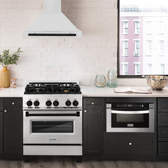 ZLINE 30 Inch Autograph Edition Stainless Steel Range Hood with Matte Black Handle, KB4STZ-30-MB - Smart Kitchen Lab