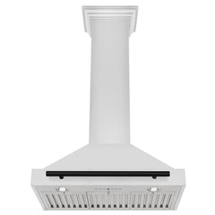 ZLINE 30 Inch Autograph Edition Stainless Steel Range Hood with Matte Black Handle, KB4STZ-30-MB - Smart Kitchen Lab