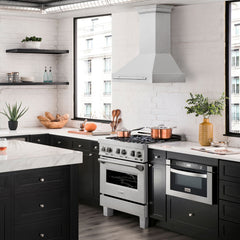 ZLINE 30 Inch DuraSnow® Stainless Steel Range Hood, 8654SNX-30 - Smart Kitchen Lab