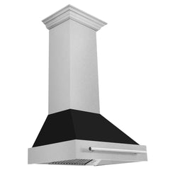 ZLINE 30 Inch DuraSnow® Stainless Steel Range Hood with Black Matte Shell, 8654SNX-BLM-30 - Smart Kitchen Lab