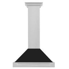 ZLINE 30 Inch DuraSnow® Stainless Steel Range Hood with Black Matte Shell and Stainless Steel Handle, KB4SNX-BLM-30 - Smart Kitchen Lab
