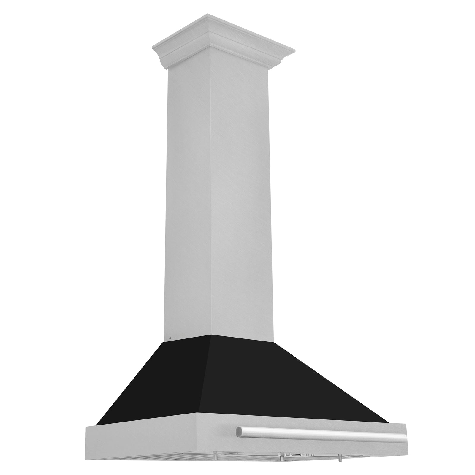 ZLINE 30 Inch DuraSnow® Stainless Steel Range Hood with Black Matte Shell and Stainless Steel Handle, KB4SNX-BLM-30 - Smart Kitchen Lab