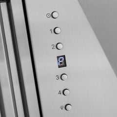 ZLINE 30 Inch Stainless Steel Range Hood with Black Matte Shell and Stainless Steel Handle, 8654STX-BLM-30 - Smart Kitchen Lab