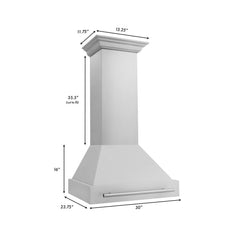 ZLINE 30 Inch Stainless Steel Range Hood with Stainless Steel Handle, 8654STX-30 - Smart Kitchen Lab