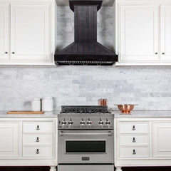 ZLINE 30 in.Wooden Wall Range Hood, Rustic Dark, KPDD-30 - Smart Kitchen Lab