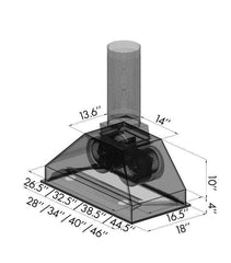 ZLINE 34 In. Ducted Remote Blower Range Hood Insert in Stainless Steel, 698-RD-34 - Smart Kitchen Lab