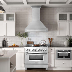 ZLINE 36" DuraSnow® Stainless Steel Range Hood, 8654SNX-36 - Smart Kitchen Lab
