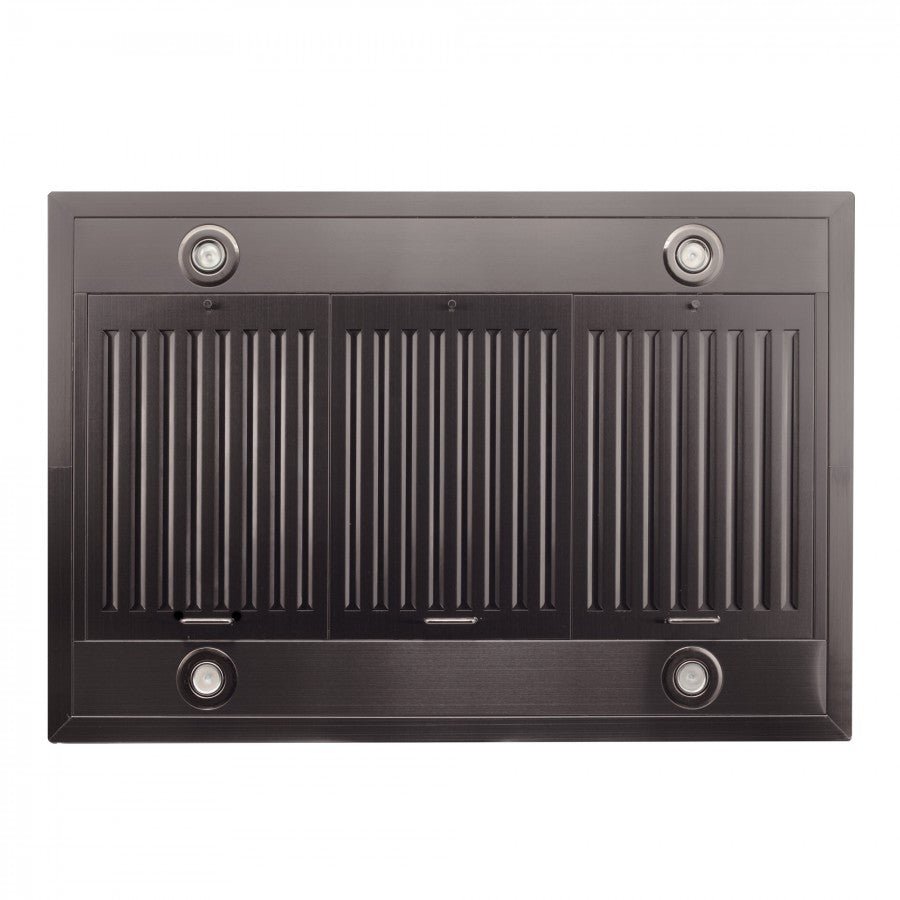 ZLINE 36 in. 400 CFM Island Range Hood in Black Stainless Steel, BSGL2iN-36 - Smart Kitchen Lab