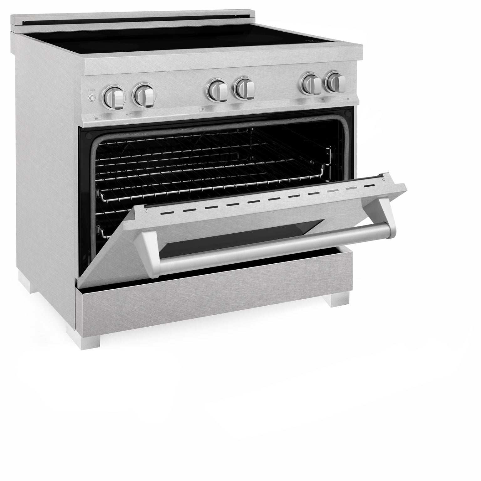 ZLINE 36 In. 4.6 cu. ft. Induction Range with a 4 Element Stove and Electric Oven in DuraSnow Stainless Steel, RAINDS-SN-36 - Smart Kitchen Lab