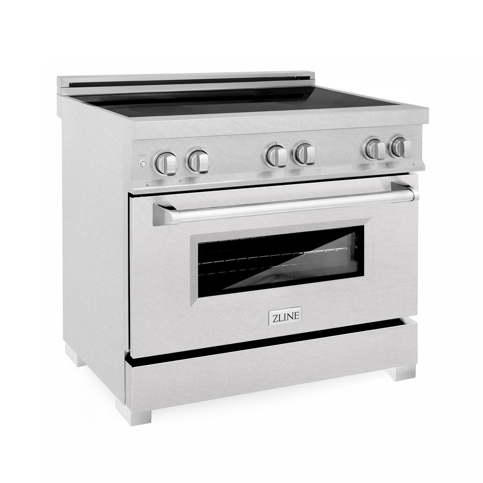 ZLINE 36 In. 4.6 cu. ft. Induction Range with a 4 Element Stove and Electric Oven in DuraSnow Stainless Steel, RAINDS-SN-36 - Smart Kitchen Lab
