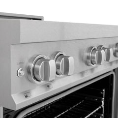 ZLINE 36 In. 4.6 cu. ft. Induction Range with a 4 Element Stove and Electric Oven in DuraSnow Stainless Steel, RAINDS-SN-36 - Smart Kitchen Lab