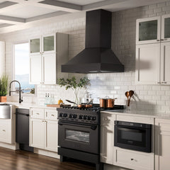 ZLINE 36 in. 700 CFM Black Stainless Steel Wall Mount Range Hood, BS655N-36 - Smart Kitchen Lab