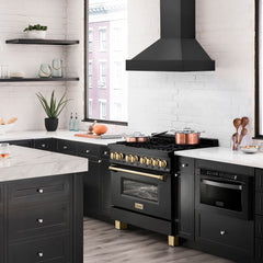 ZLINE 36 in. 700 CFM Black Stainless Steel Wall Mount Range Hood, BS655N-36 - Smart Kitchen Lab