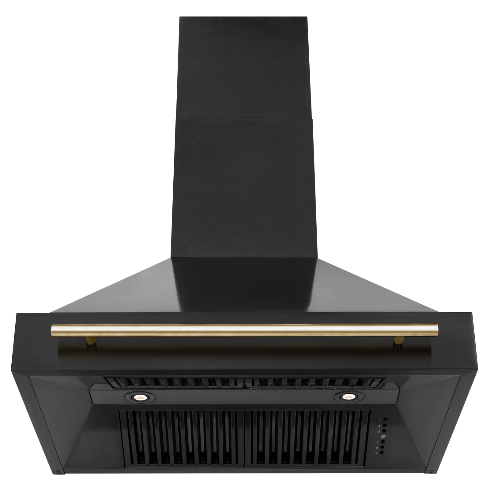 ZLINE 36 In. Autograph Edition Black Stainless Steel Range Hood with Gold Handle, BS655Z-36-G - Smart Kitchen Lab