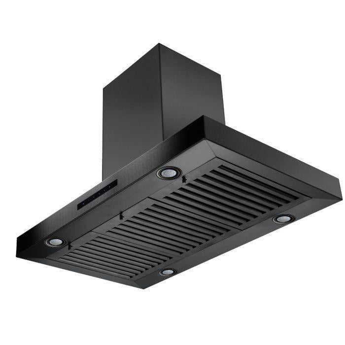 ZLINE 36 In. Convertible Island Mount Range Hood in Black Stainless Steel, BSKE2iN-36 - Smart Kitchen Lab