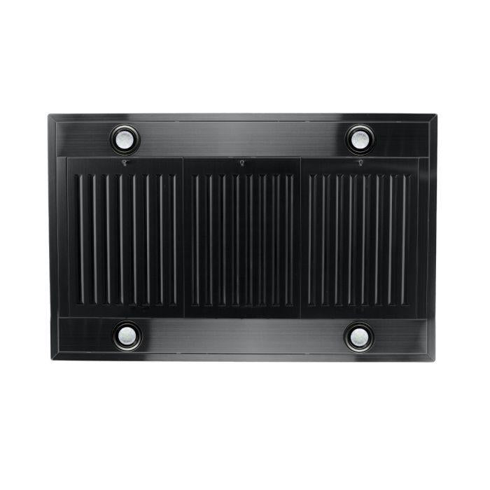 ZLINE 36 In. Convertible Island Mount Range Hood in Black Stainless Steel, BSKE2iN-36 - Smart Kitchen Lab