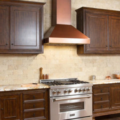 ZLINE 36 in. Copper Wall Range Hood with Crown Molding, 8667C-36 - Smart Kitchen Lab