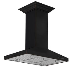 ZLINE 36 in. Designer Series Oil-Rubbed Bronze Island Range Hood, 8KL3iB-36 - Smart Kitchen Lab