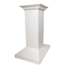 ZLINE 36 in. Designer Series White Wooden Island Range Hood, Crown Molding, KBiTT-36 - Smart Kitchen Lab