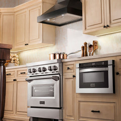ZLINE 36 in. Designer Series Wooden Wall Range Hood Crown Molding KBCC-36 - Smart Kitchen Lab