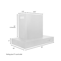 ZLINE 36 In. Ducted Professional Wall Mount Range Hood in Stainless Steel, KECOM-36 - Smart Kitchen Lab
