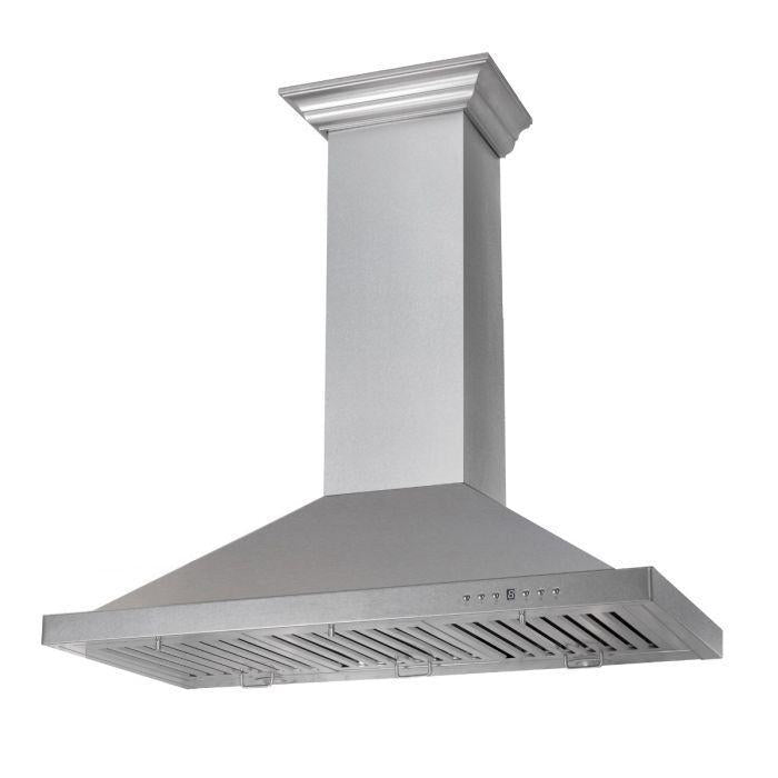 ZLINE 36 in. DuraSnow® Finished Stainless Steel Wall Mount Range Hood, 8KBS-36 - Smart Kitchen Lab