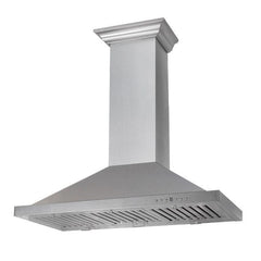 ZLINE 36 in. DuraSnow® Finished Stainless Steel Wall Mount Range Hood, 8KBS-36 - Smart Kitchen Lab