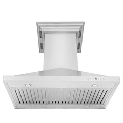 ZLINE 36 in. Island Mount Range Hood in Stainless Steel with Built-in CrownSound Bluetooth Speakers, GL1iCRN-BT-36 - Smart Kitchen Lab